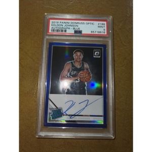 Keldon Johnson Rated Rookie Auto /49 Blue PSA 9 2019-20 Donruss Optic RC